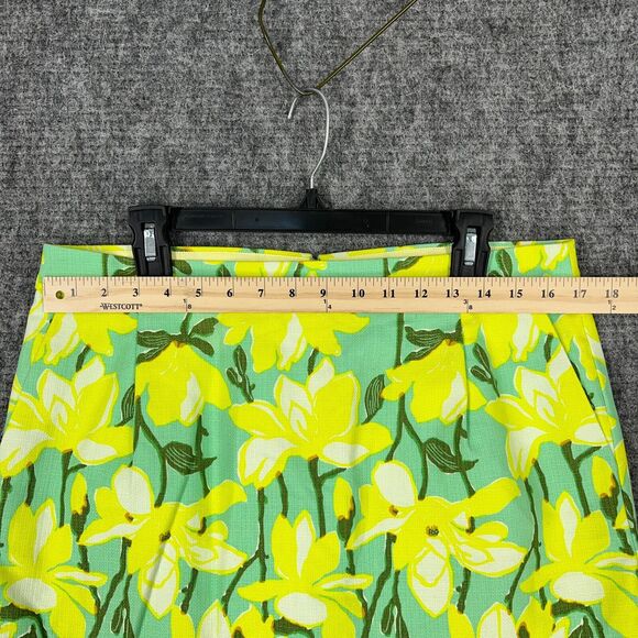 J CREW SKIRT WOMENS 12 GREEN MINI SHORT FLORAL LINED BUSINESS CASUAL WOVEN - Picture 7 of 11
